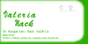 valeria mack business card